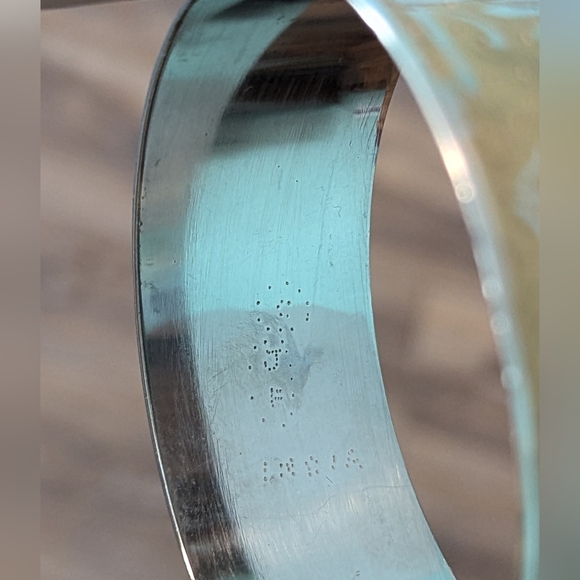 Vintage Etched Bracelet Marked JF India - Picture 4 of 5